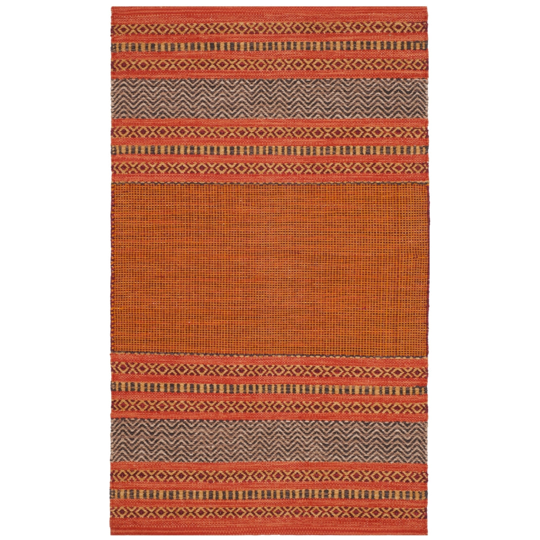 SAFAVIEH Montauk MTK214B Handwoven Orange / Red Rug Image 6