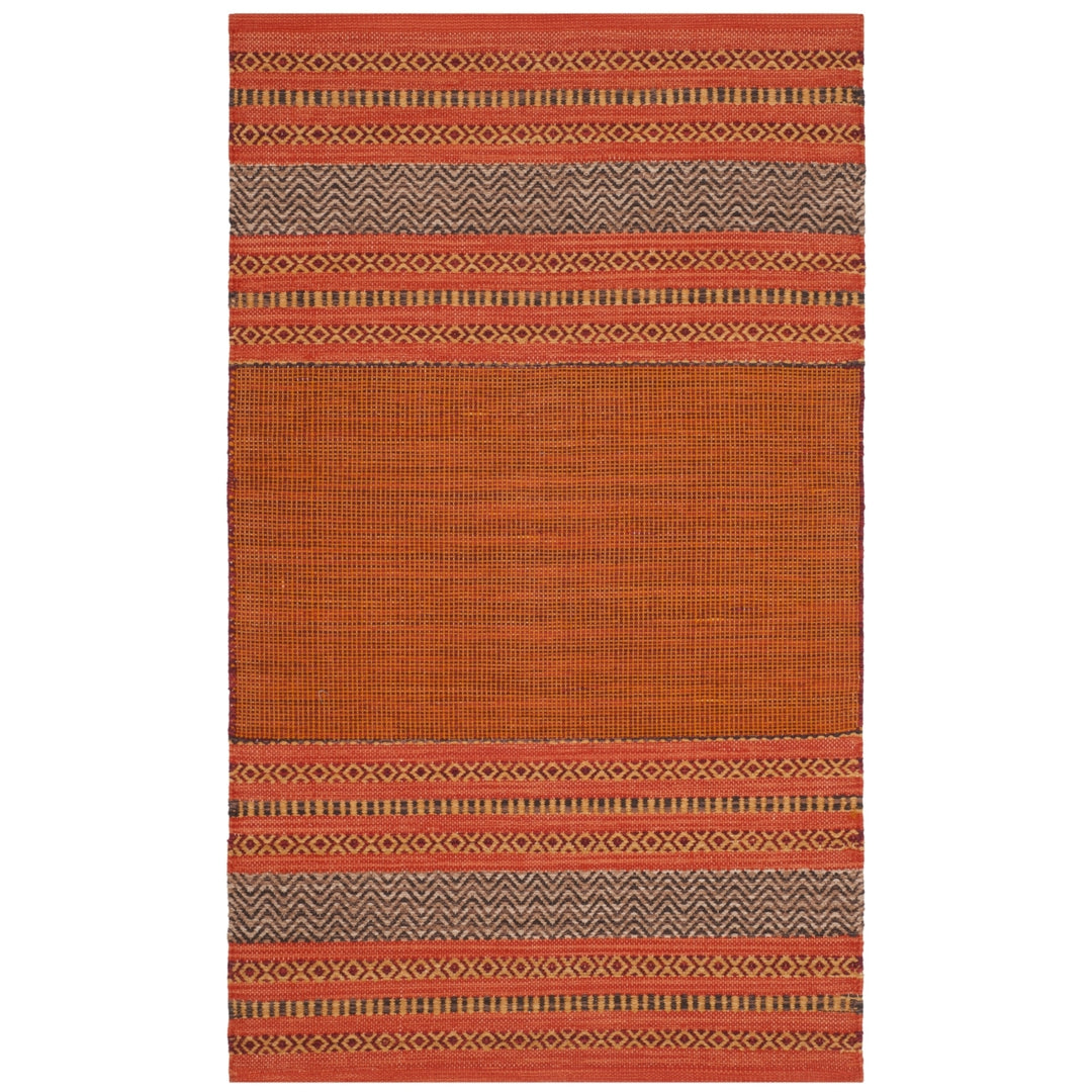 SAFAVIEH Montauk MTK214B Handwoven Orange / Red Rug Image 7