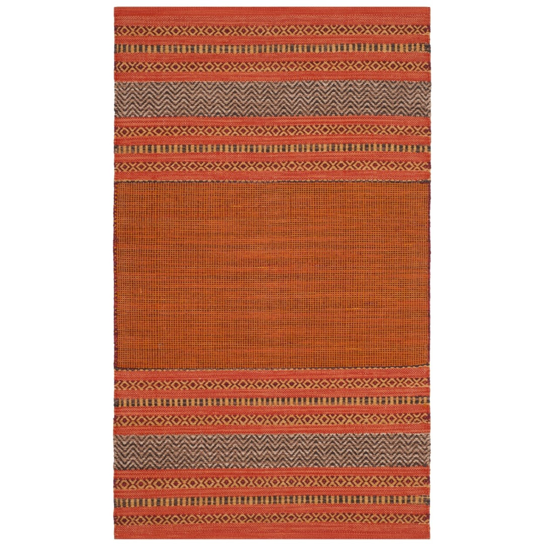 SAFAVIEH Montauk MTK214B Handwoven Orange / Red Rug Image 1