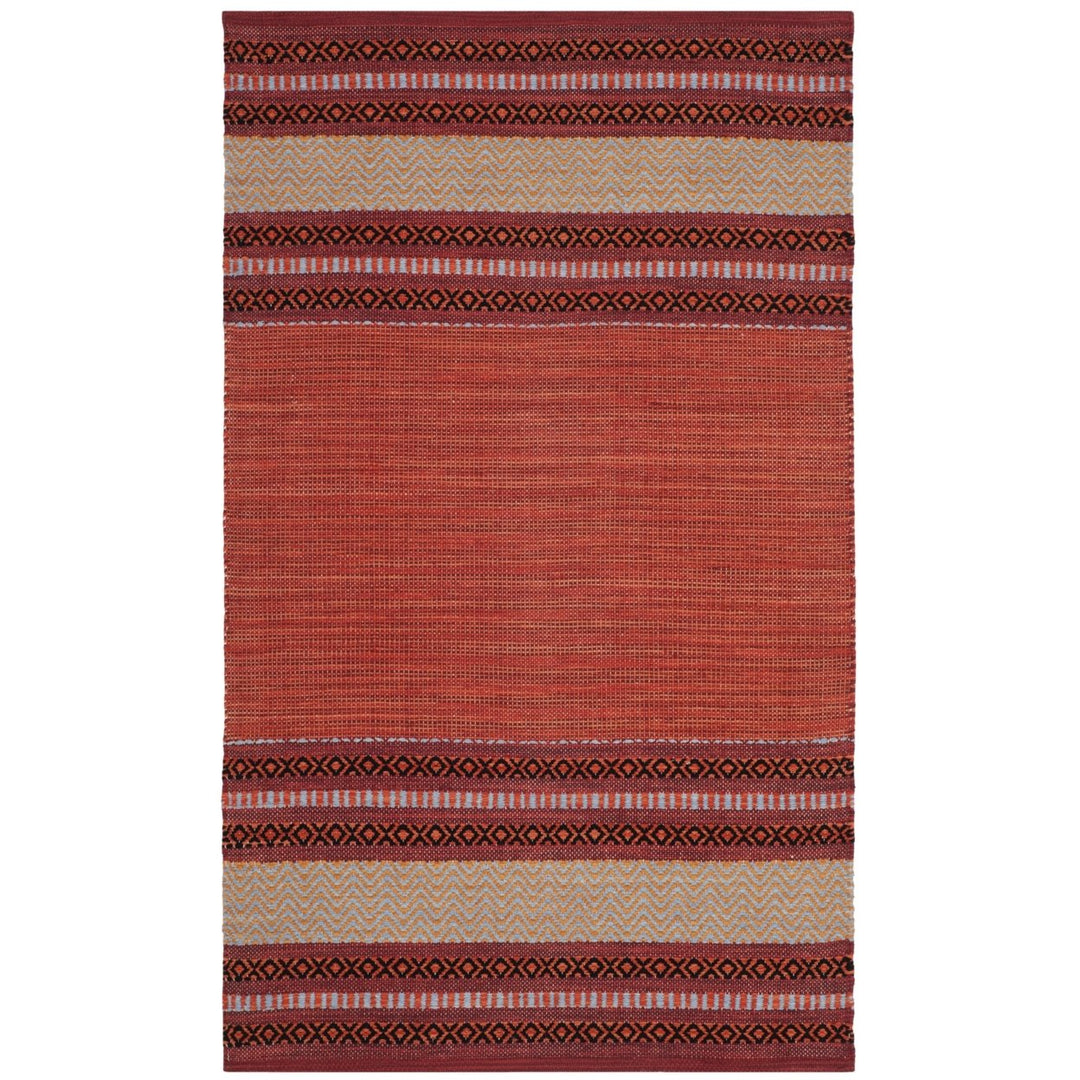 SAFAVIEH Montauk MTK214C Handwoven Red / Ivory Rug Image 1