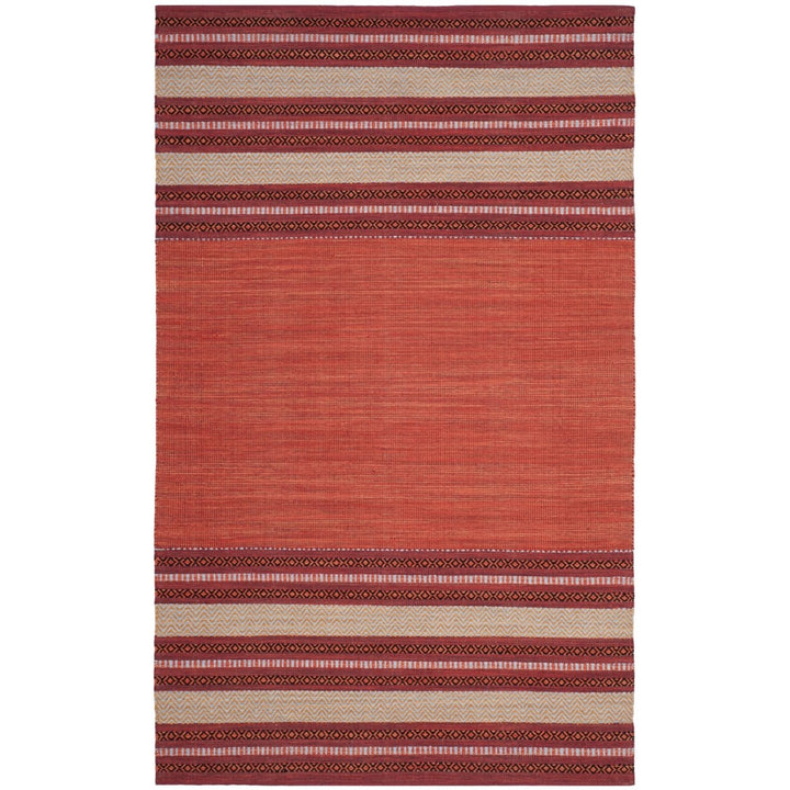 SAFAVIEH Montauk MTK214C Handwoven Red / Ivory Rug Image 1