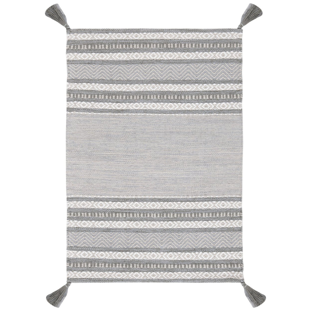 SAFAVIEH Montauk MTK214F Handwoven Grey / Ivory Rug Image 1