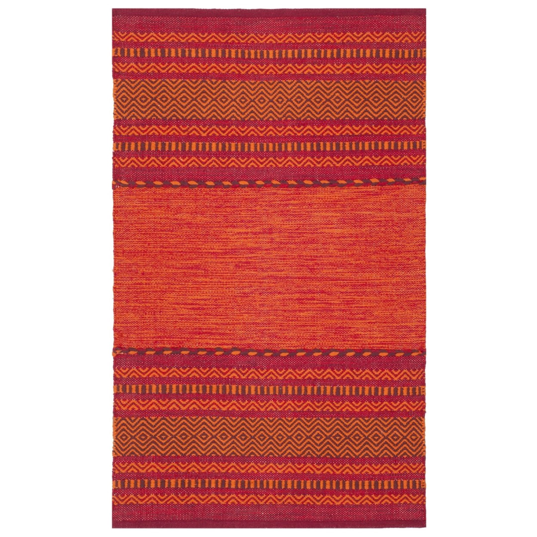 SAFAVIEH Montauk MTK215A Handwoven Orange / Red Rug Image 1