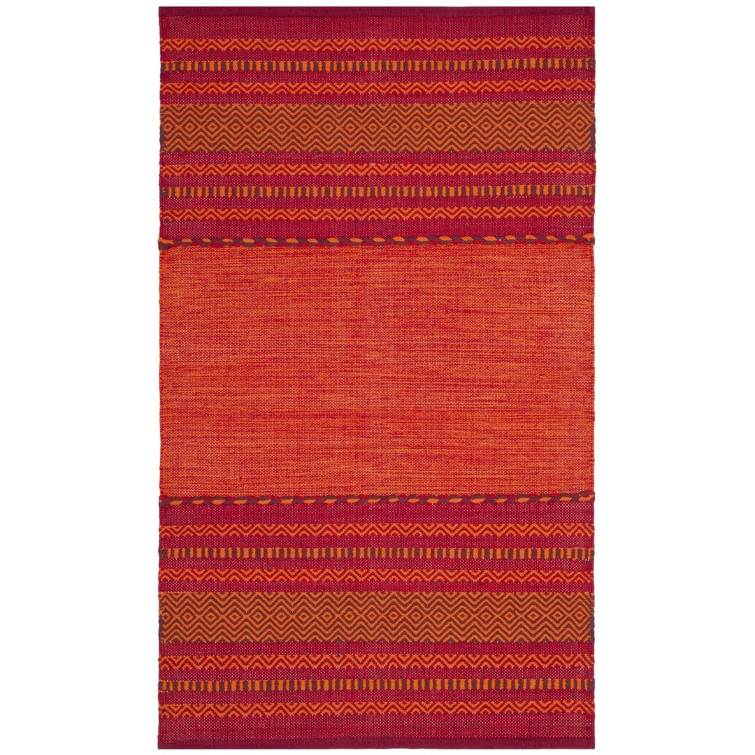 SAFAVIEH Montauk MTK215A Handwoven Orange / Red Rug Image 1