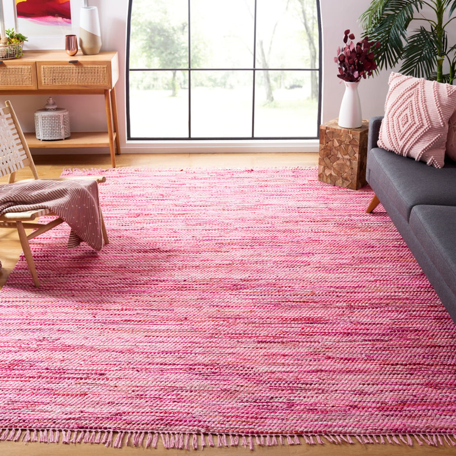 SAFAVIEH Montauk Collection MTK251U Handwoven Pink Rug Image 1