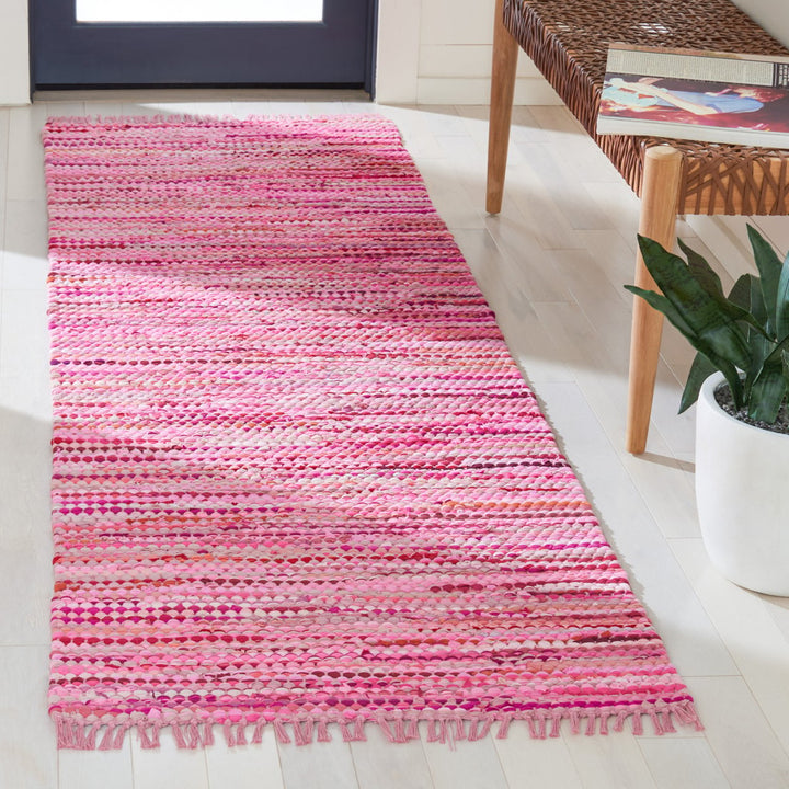 SAFAVIEH Montauk Collection MTK251U Handwoven Pink Rug Image 2