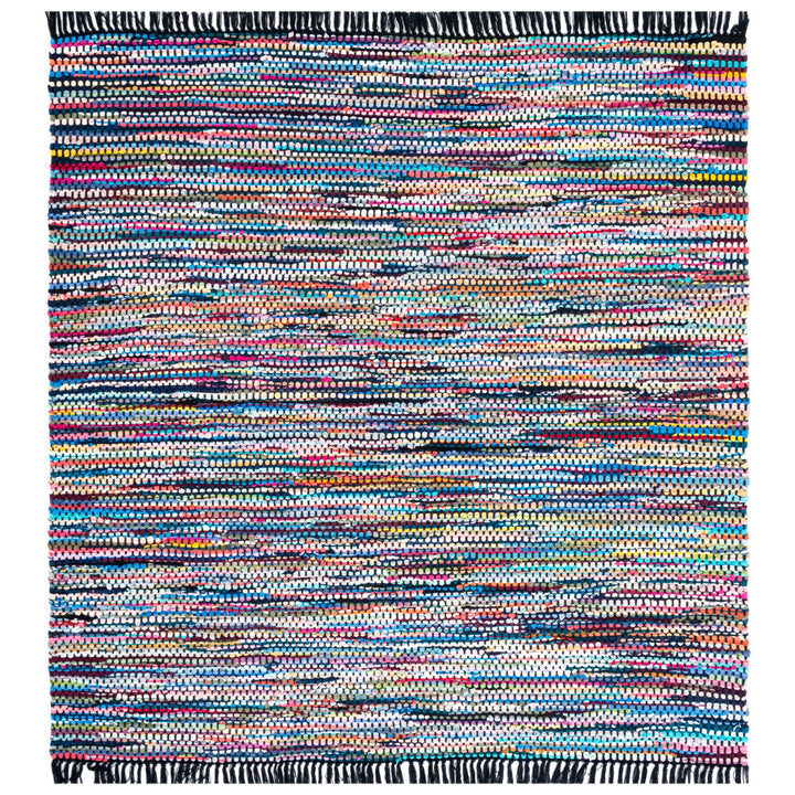 SAFAVIEH Montauk MTK251Z Handwoven Black / Pink Rug Image 1