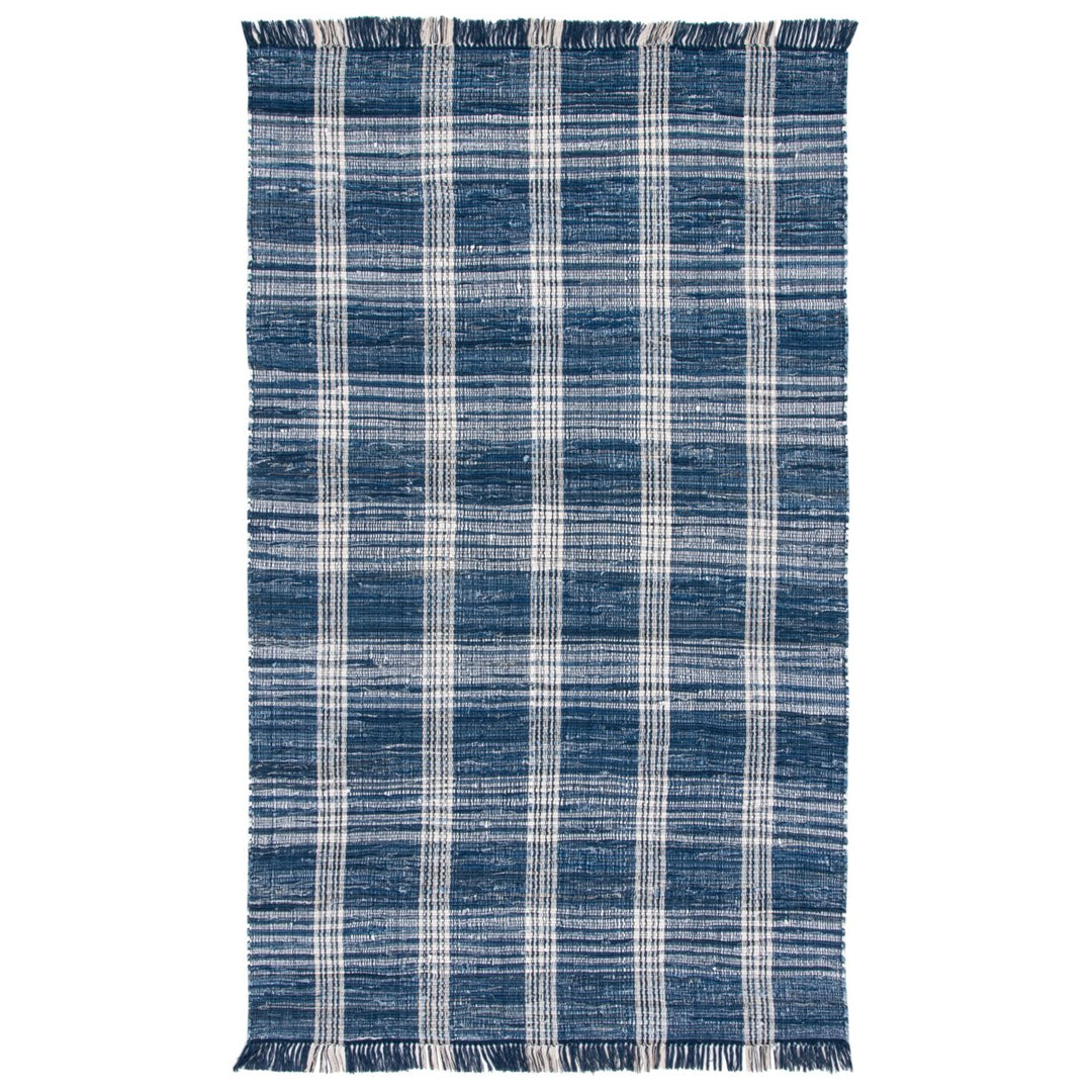 SAFAVIEH Montauk MTK276M Handwoven Blue / Beige Rug Image 1