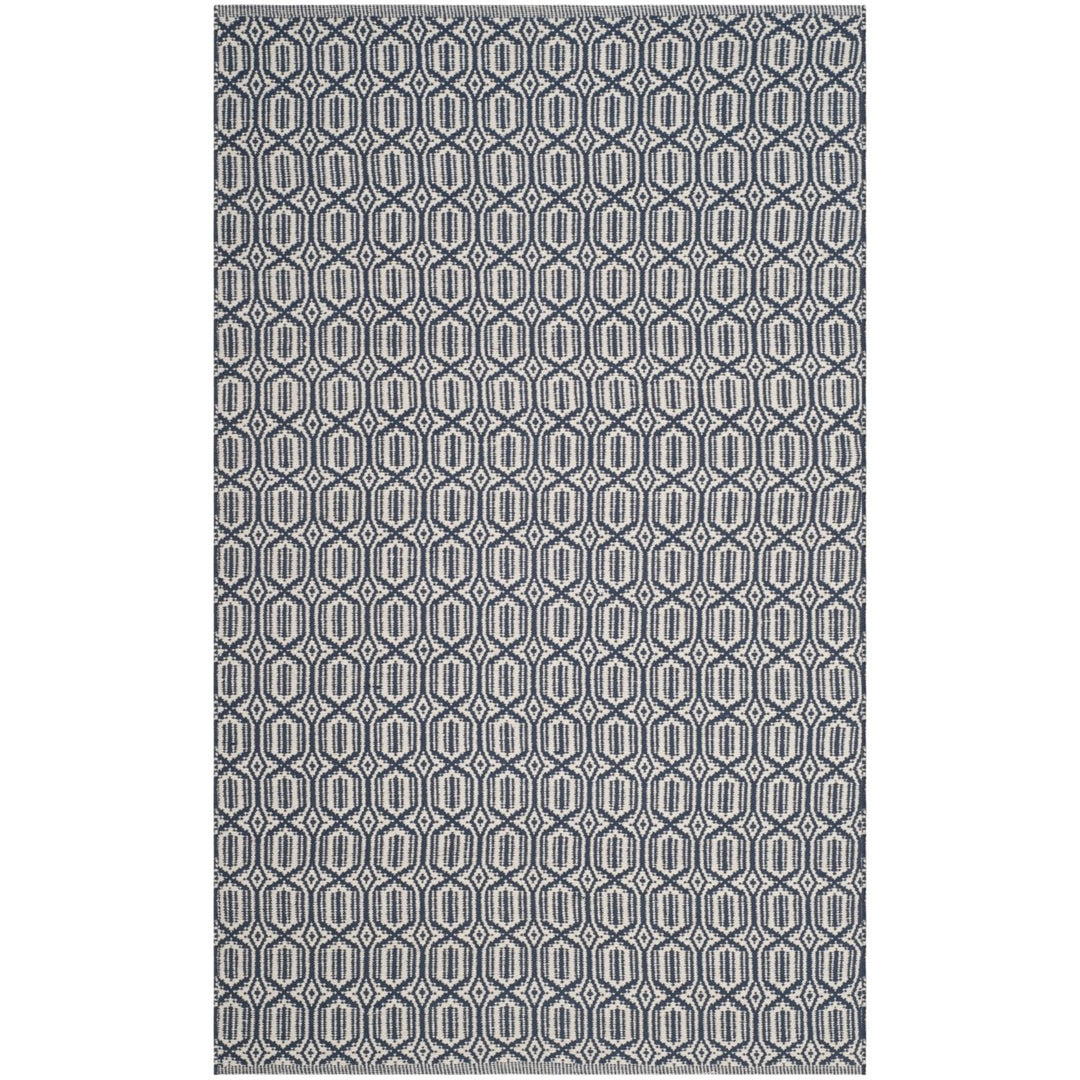 SAFAVIEH Montauk MTK333B Handwoven Ivory / Navy Rug Image 1