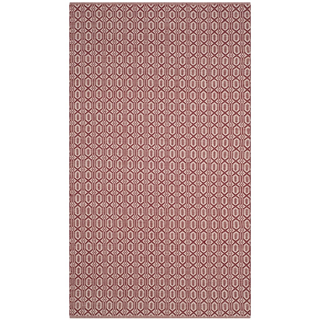 SAFAVIEH Montauk MTK333C Handwoven Ivory / Red Rug Image 1