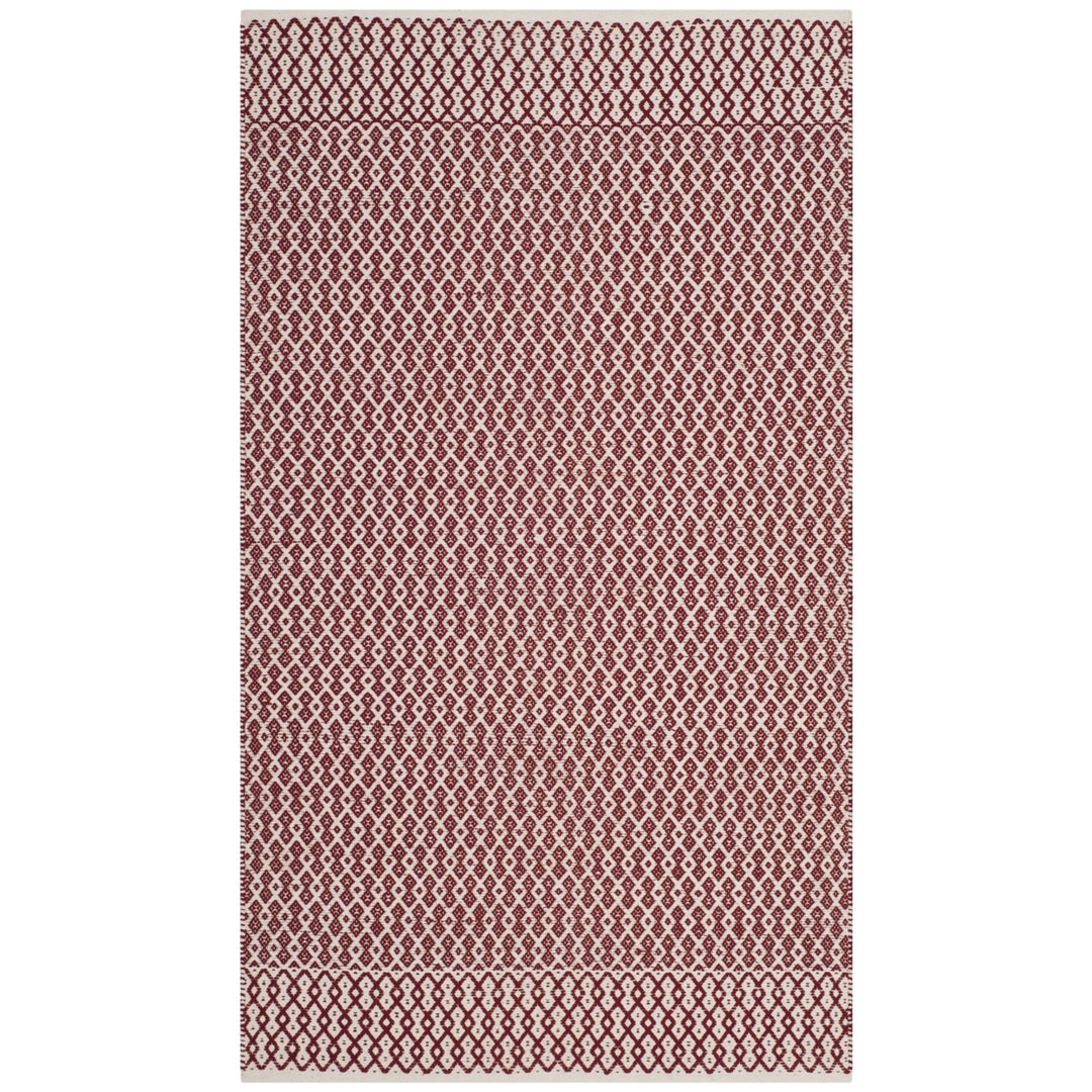 SAFAVIEH Montauk MTK339C Handwoven Ivory / Red Rug Image 3