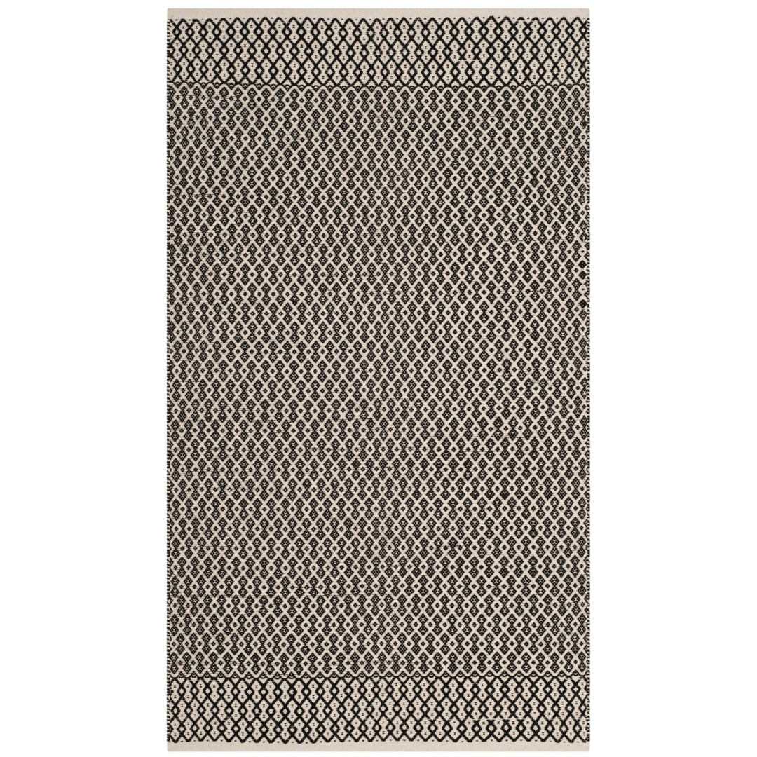 SAFAVIEH Montauk MTK339D Handwoven Ivory / Black Rug Image 1