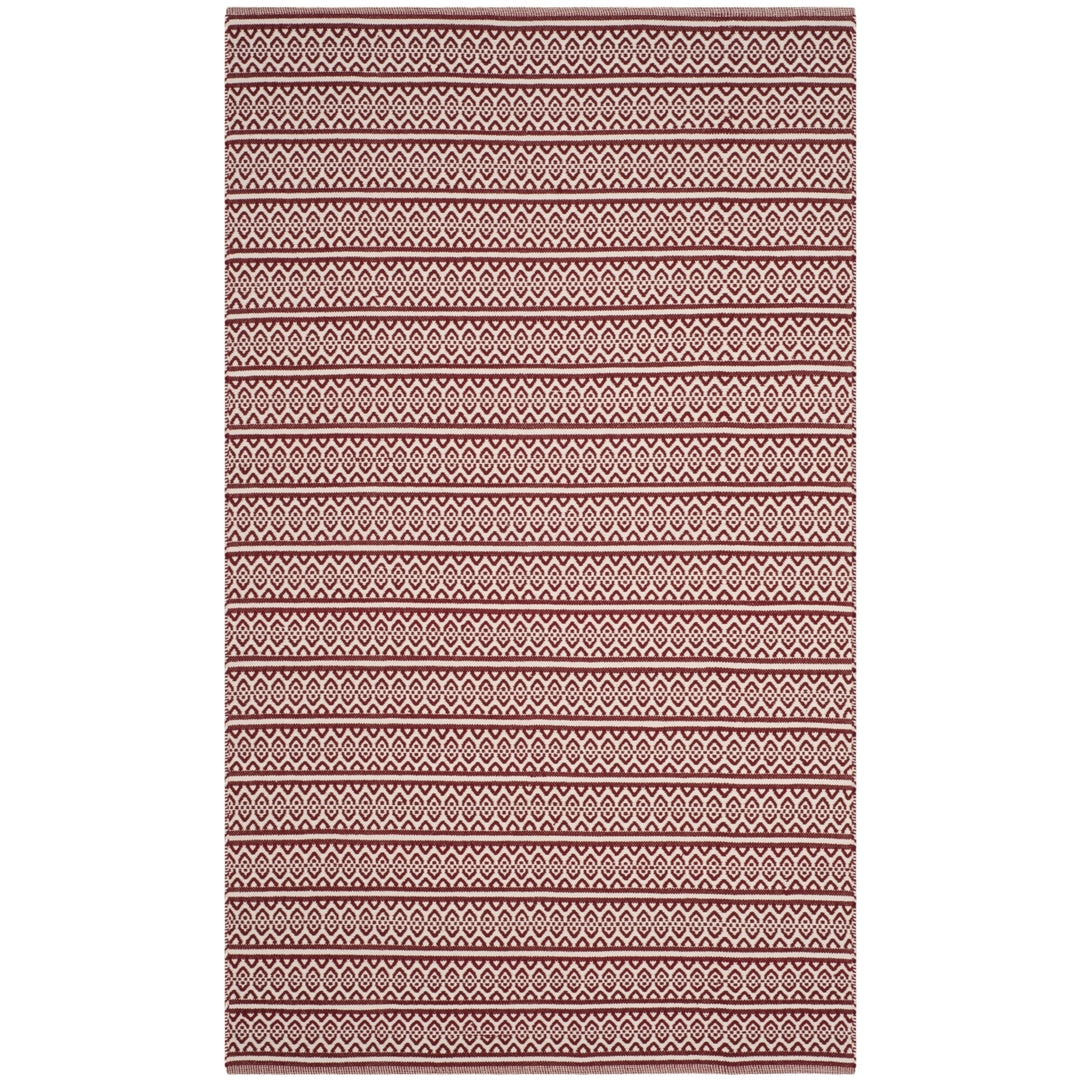 SAFAVIEH Montauk MTK341C Handwoven Ivory / Red Rug Image 1