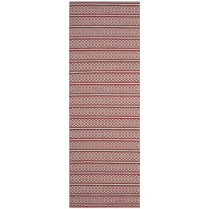 SAFAVIEH Montauk MTK341C Handwoven Ivory / Red Rug Image 1