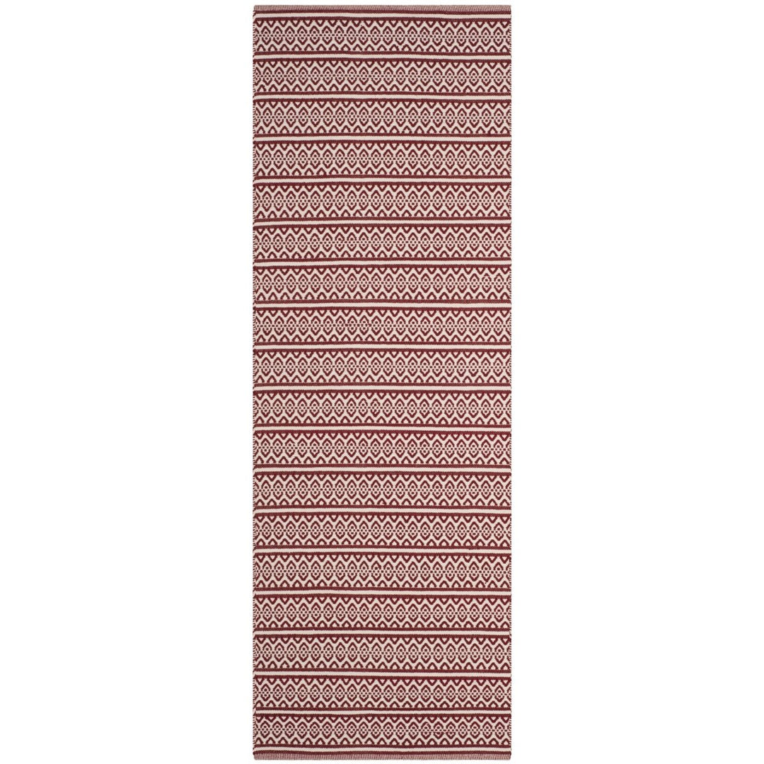 SAFAVIEH Montauk MTK341C Handwoven Ivory / Red Rug Image 1