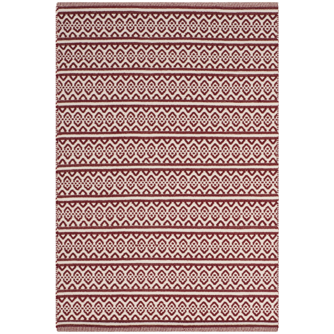 SAFAVIEH Montauk MTK341C Handwoven Ivory / Red Rug Image 3