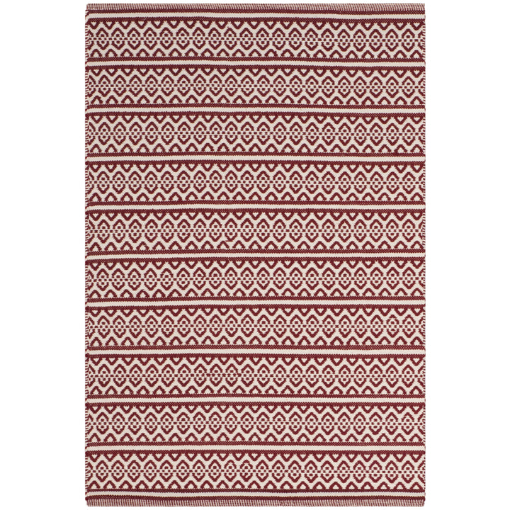 SAFAVIEH Montauk MTK341C Handwoven Ivory / Red Rug Image 3