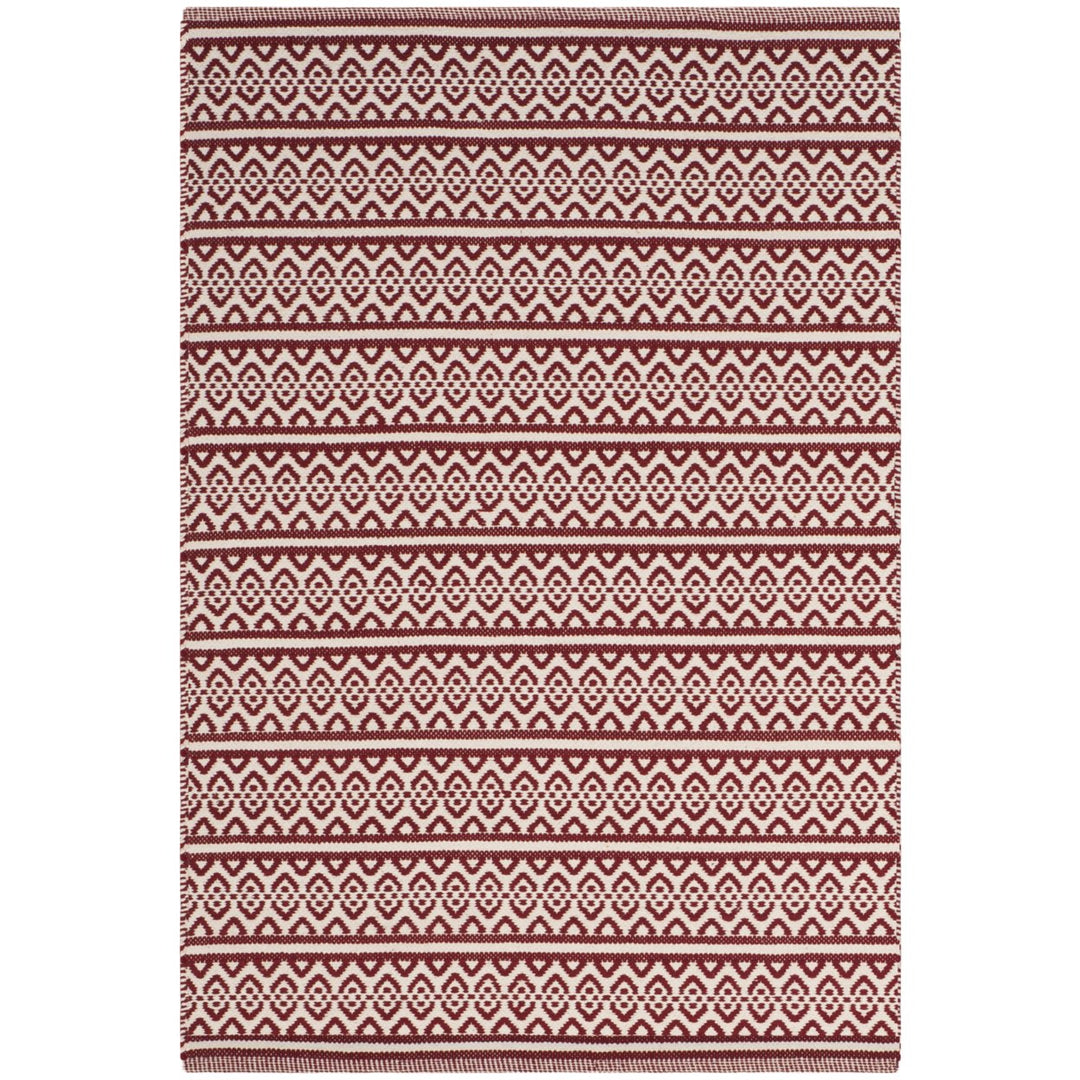 SAFAVIEH Montauk MTK341C Handwoven Ivory / Red Rug Image 1