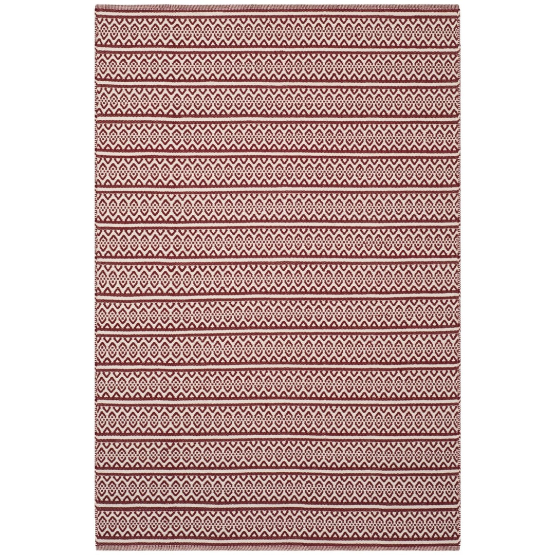 SAFAVIEH Montauk MTK341C Handwoven Ivory / Red Rug Image 1