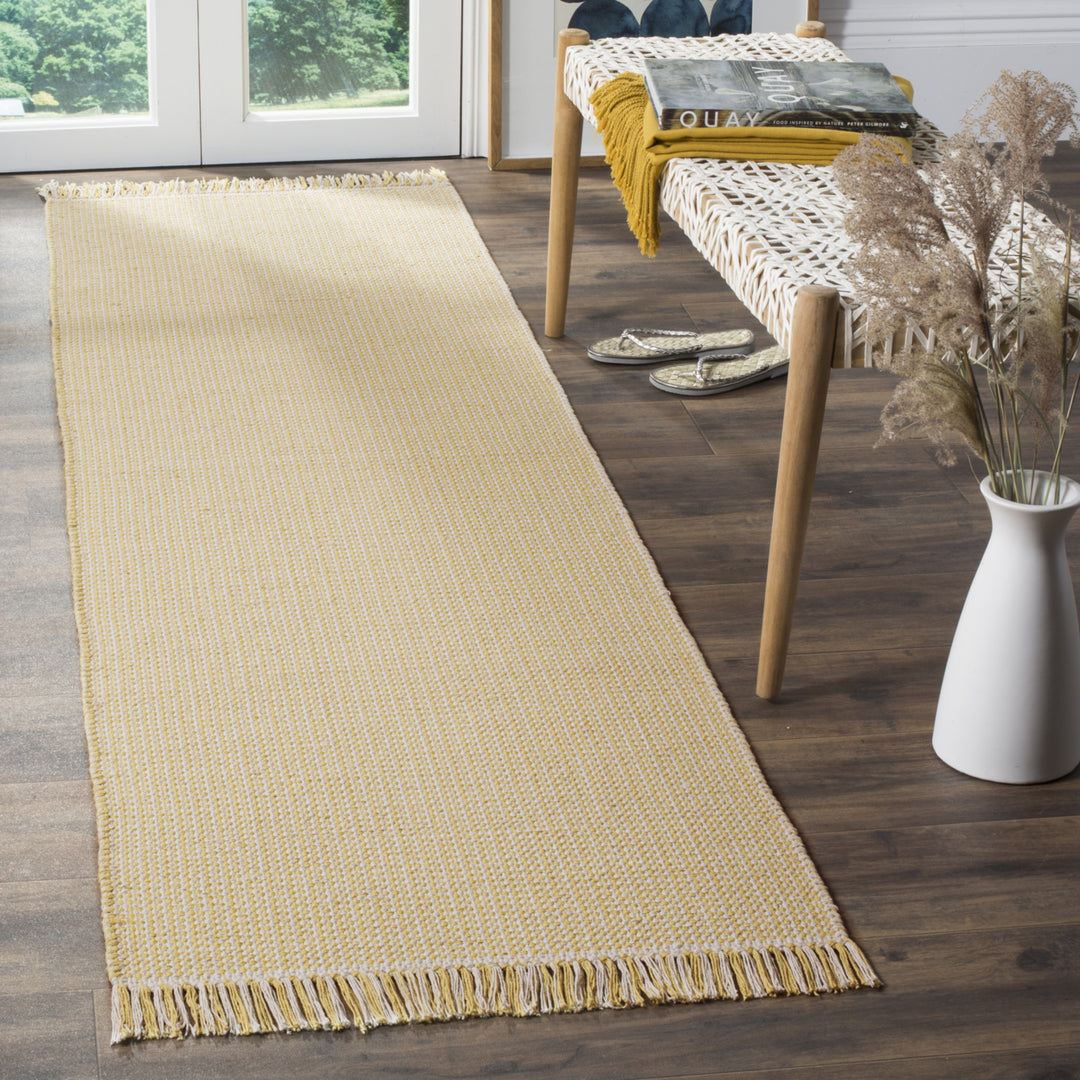 SAFAVIEH Montauk MTK340E Handwoven Ivory / Yellow Rug Image 11