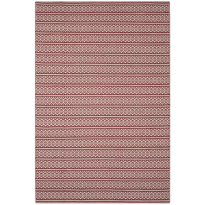 SAFAVIEH Montauk MTK341C Handwoven Ivory / Red Rug Image 1