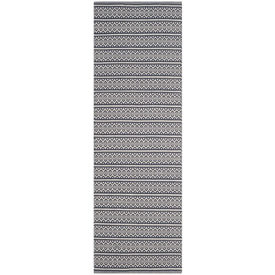 SAFAVIEH Montauk MTK341B Handwoven Ivory / Navy Rug Image 1