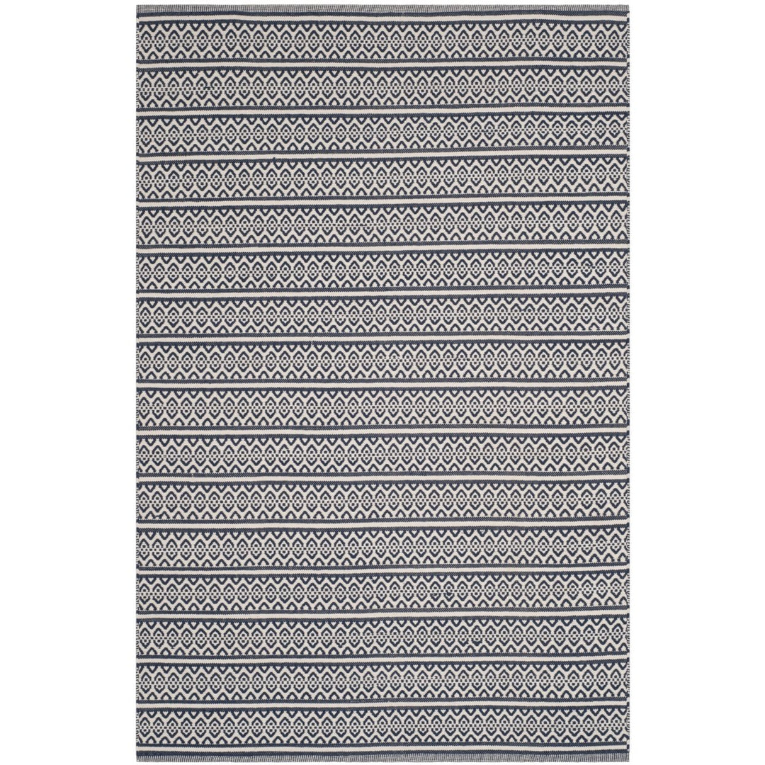 SAFAVIEH Montauk MTK341B Handwoven Ivory / Navy Rug Image 1