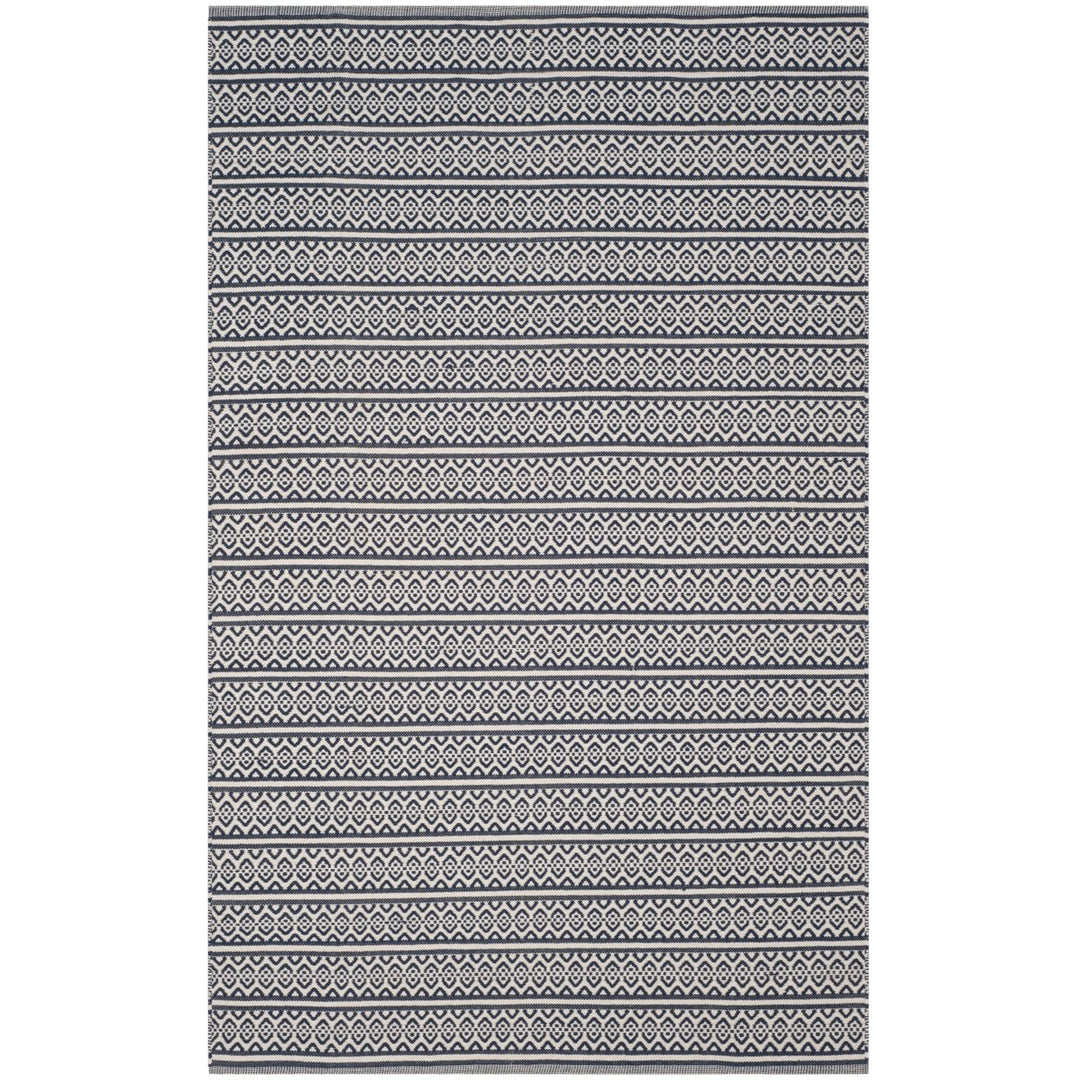 SAFAVIEH Montauk MTK341B Handwoven Ivory / Navy Rug Image 1