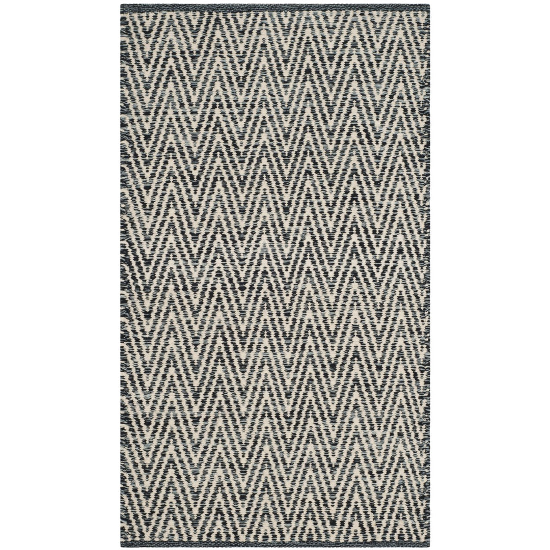 SAFAVIEH Montauk MTK411A Handwoven Ivory / Dark Grey Rug Image 1