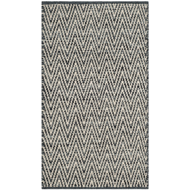 SAFAVIEH Montauk MTK411A Handwoven Ivory / Dark Grey Rug Image 1