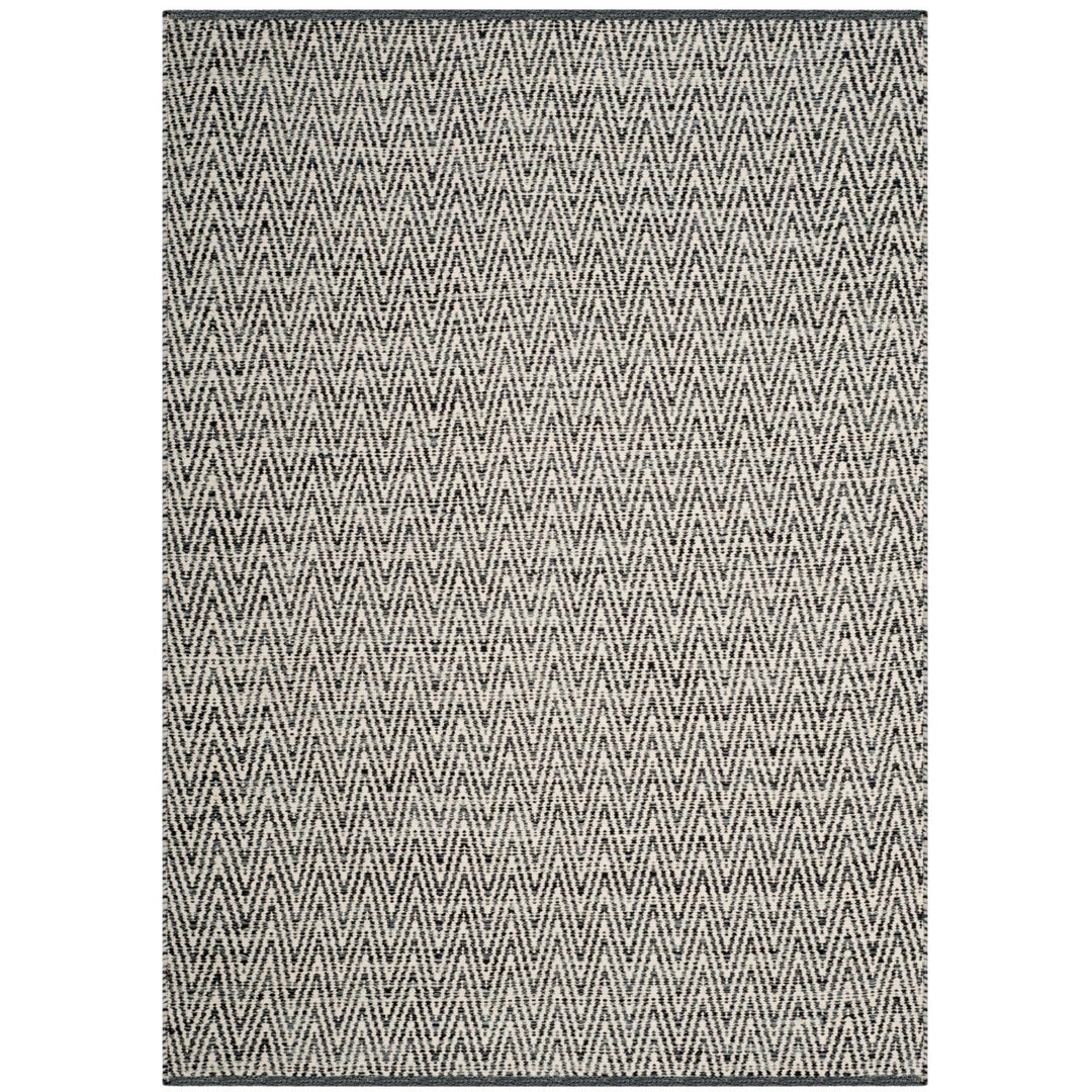 SAFAVIEH Montauk MTK411A Handwoven Ivory / Dark Grey Rug Image 1