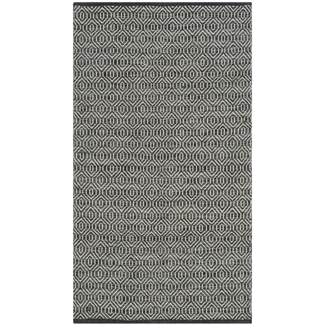 SAFAVIEH Montauk MTK413A Handwoven Ivory / Dark Grey Rug Image 1