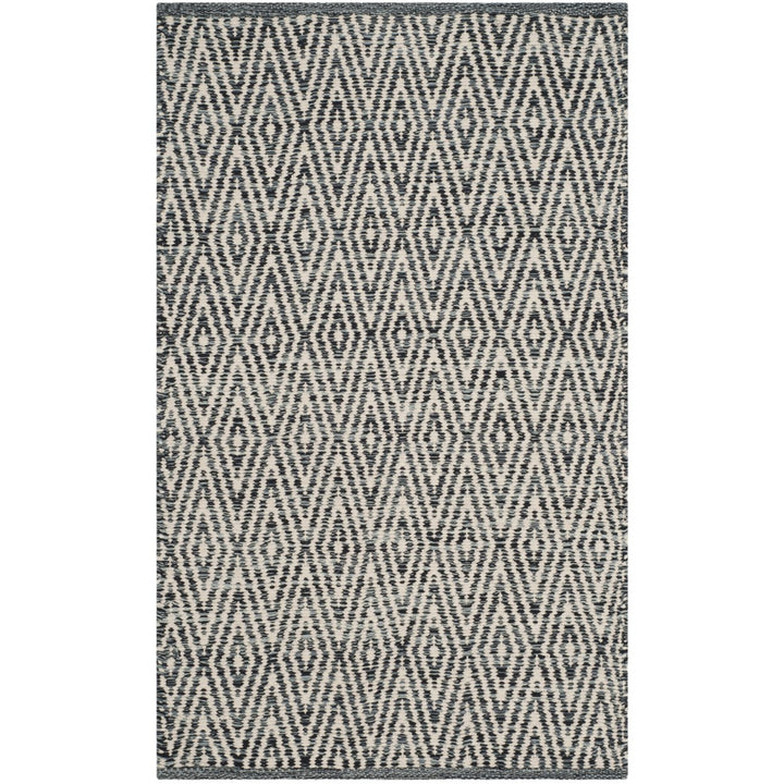 SAFAVIEH Montauk MTK414A Handwoven Ivory / Dark Grey Rug Image 1