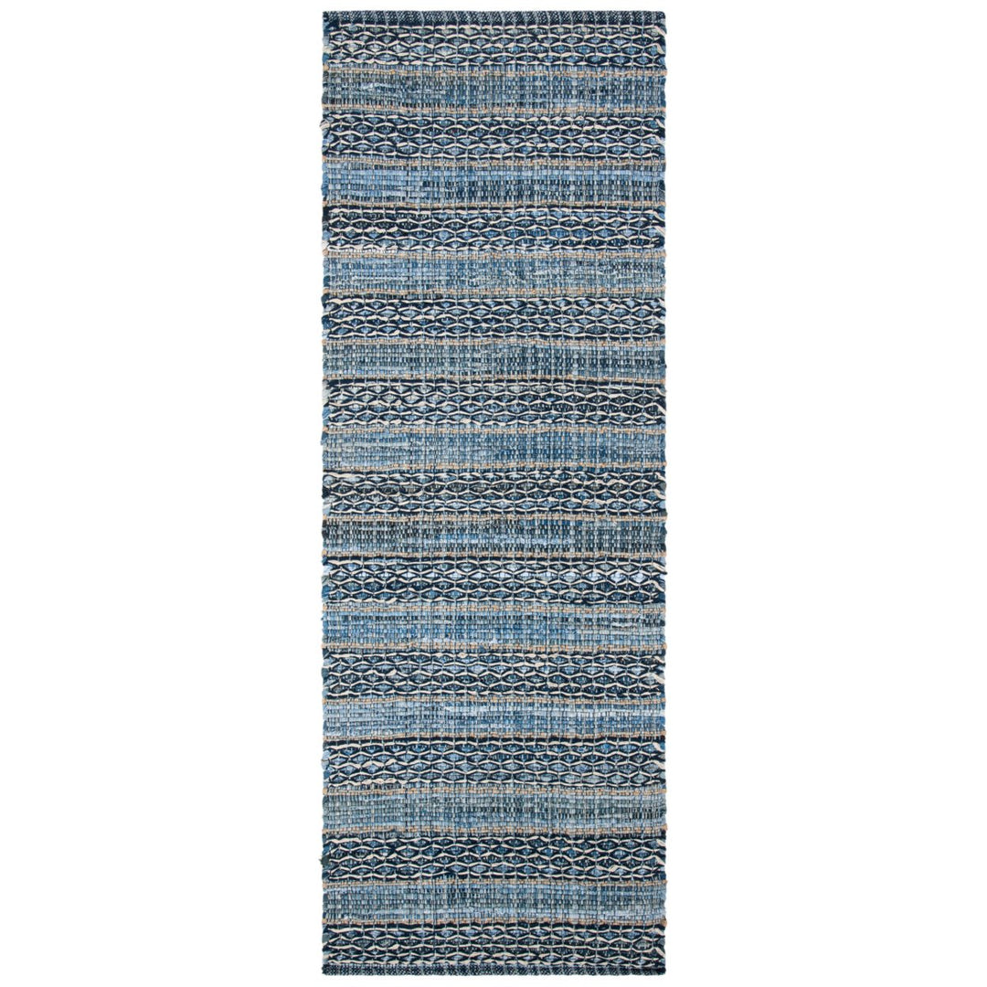 SAFAVIEH Montauk Collection MTK418L Handwoven Blue Rug Image 1