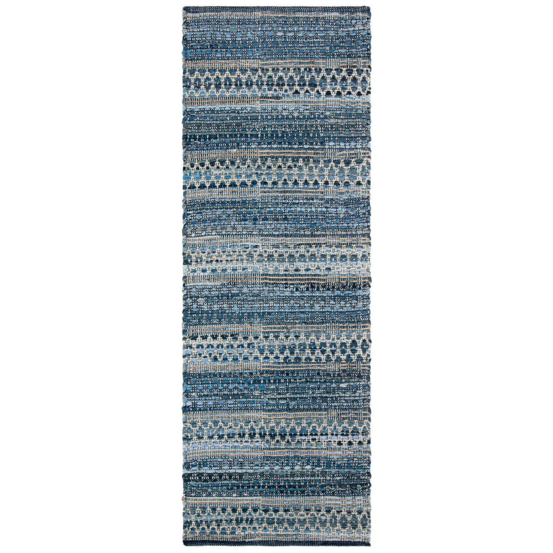 SAFAVIEH Montauk Collection MTK419L Handwoven Blue Rug Image 3