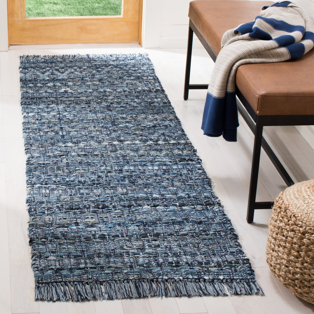 SAFAVIEH Montauk Collection MTK420L Handwoven Blue Rug Image 2