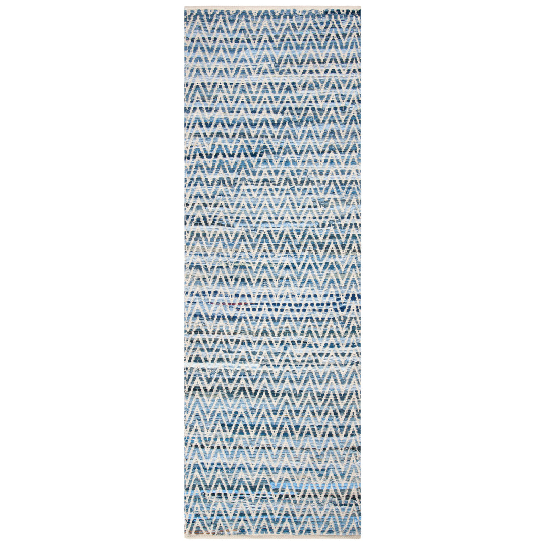 SAFAVIEH Montauk Collection MTK423L Handwoven Blue Rug Image 3