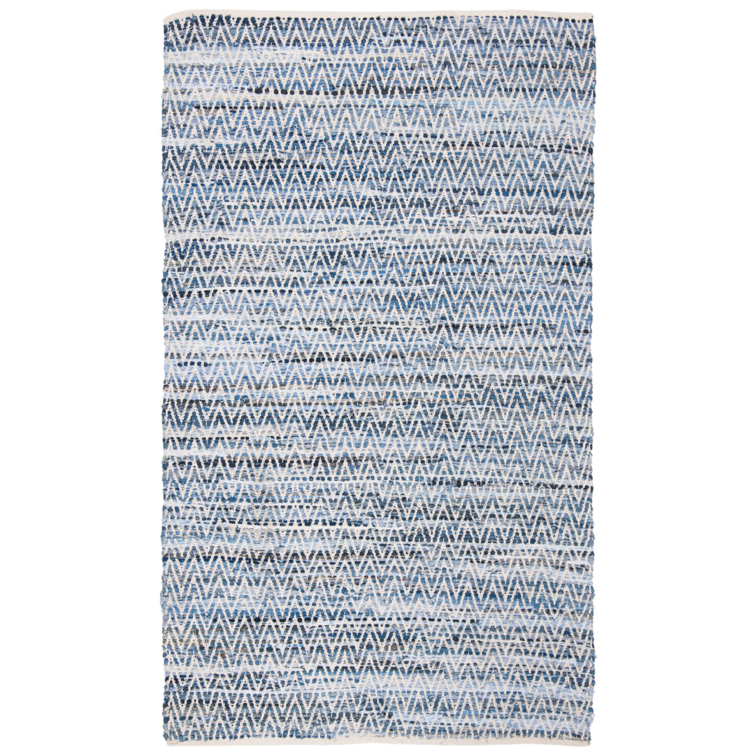 SAFAVIEH Montauk Collection MTK423L Handwoven Blue Rug Image 5