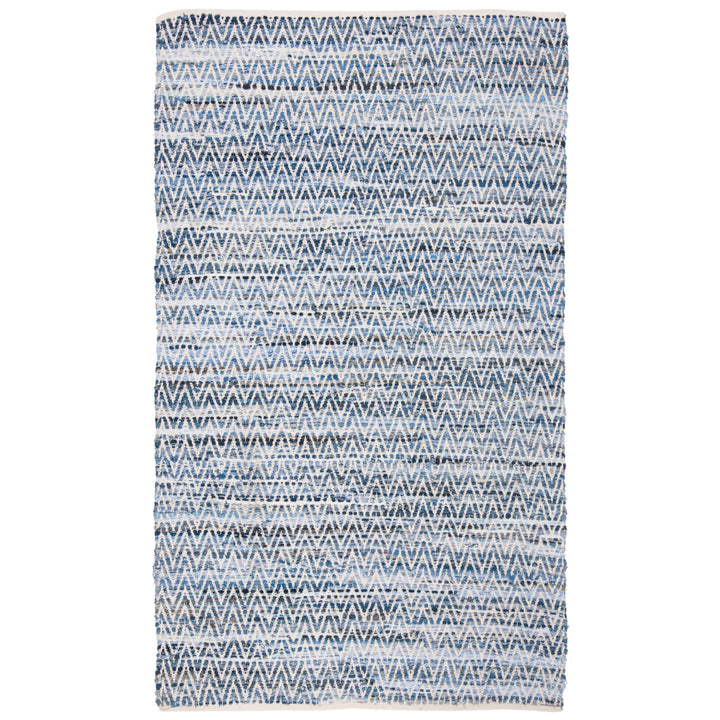 SAFAVIEH Montauk Collection MTK423L Handwoven Blue Rug Image 5