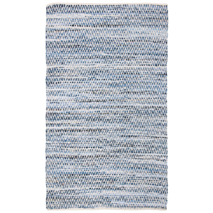 SAFAVIEH Montauk Collection MTK423L Handwoven Blue Rug Image 1