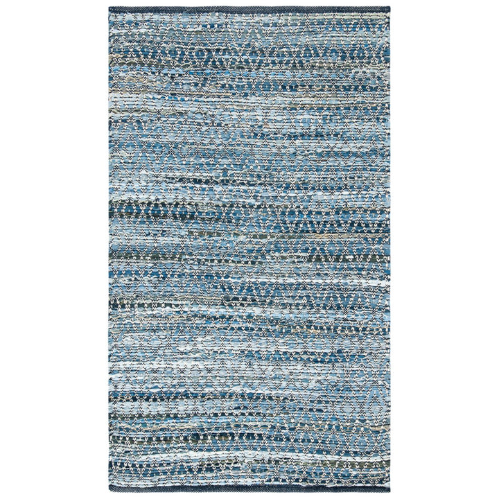 SAFAVIEH Montauk Collection MTK424L Handwoven Blue Rug Image 1