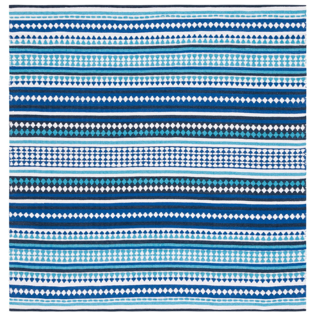 SAFAVIEH Montauk MTK451M Handwoven Blue / Ivory Rug Image 1