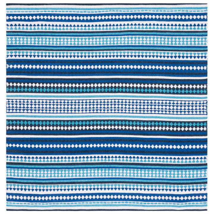 SAFAVIEH Montauk MTK451M Handwoven Blue / Ivory Rug Image 1