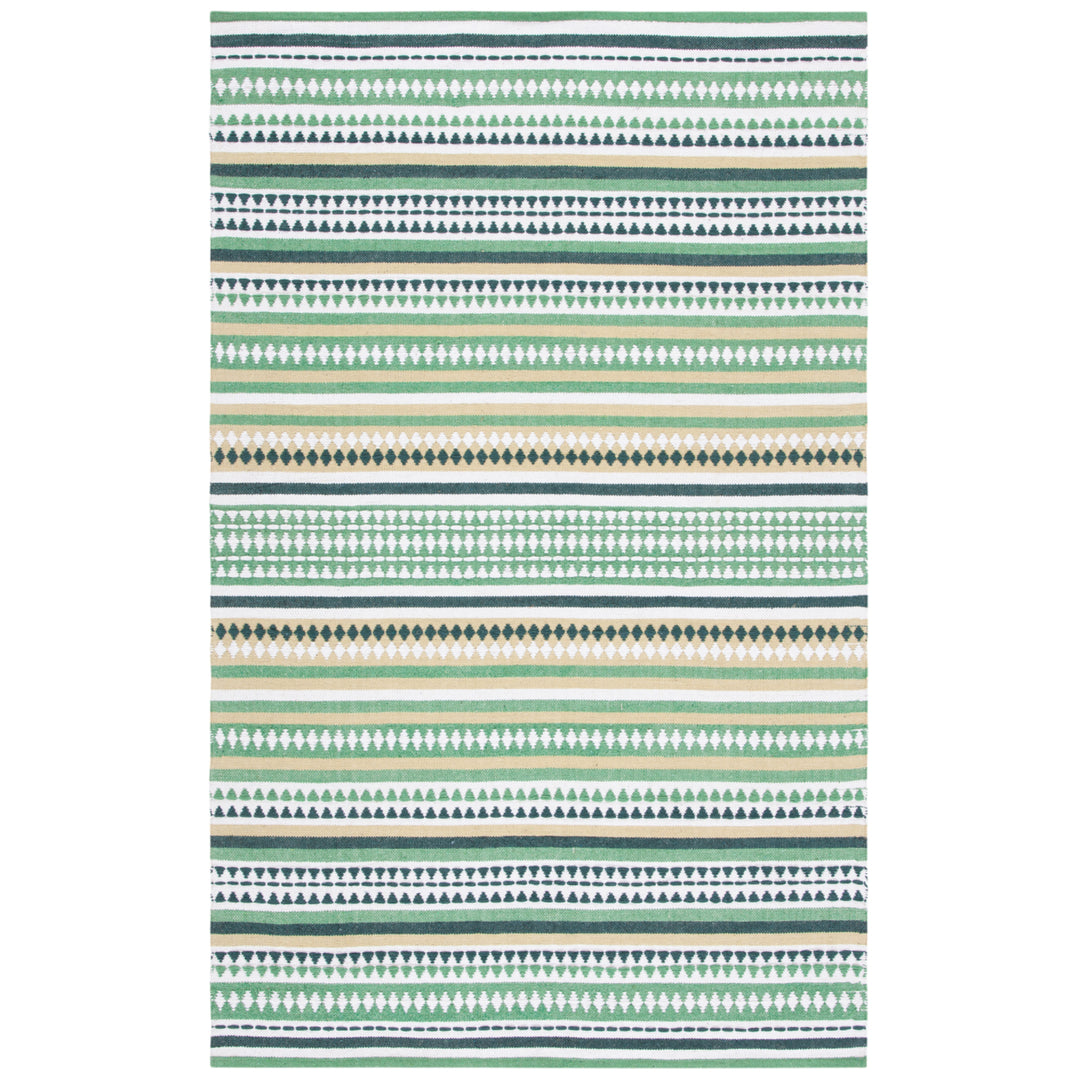 SAFAVIEH Montauk MTK451Y Handwoven Green / Ivory Rug Image 1