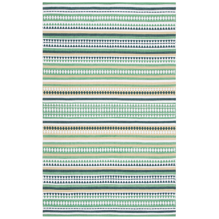 SAFAVIEH Montauk MTK451Y Handwoven Green / Ivory Rug Image 1