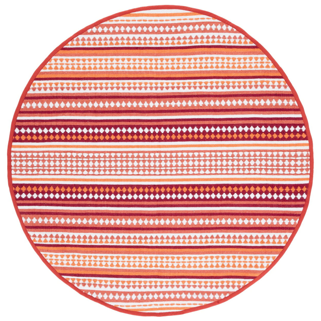 SAFAVIEH Montauk MTK451P Handwoven Orange / Ivory Rug Image 4