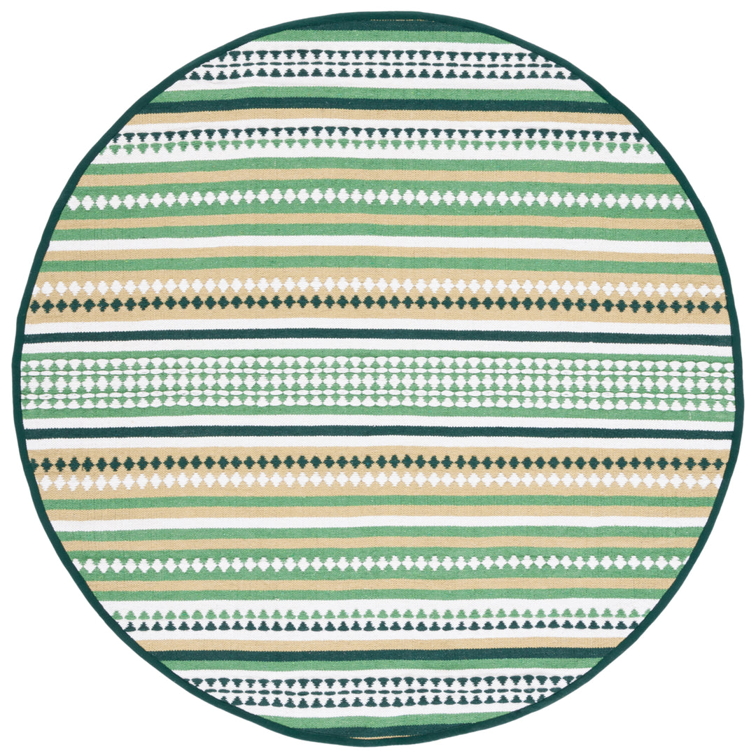 SAFAVIEH Montauk MTK451Y Handwoven Green / Ivory Rug Image 4