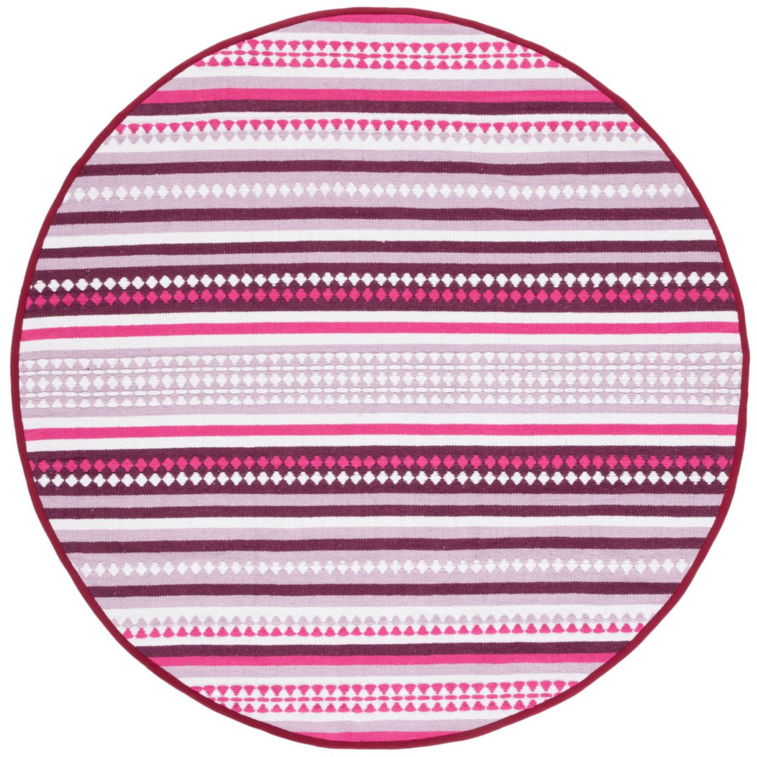 SAFAVIEH Montauk MTK451R Handwoven Pink / Ivory Rug Image 1