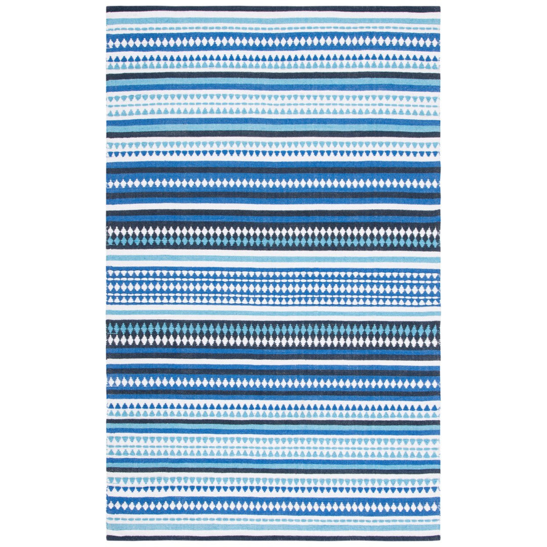 SAFAVIEH Montauk MTK451M Handwoven Blue / Ivory Rug Image 1