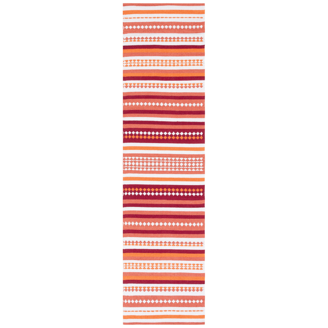 SAFAVIEH Montauk MTK451P Handwoven Orange / Ivory Rug Image 5